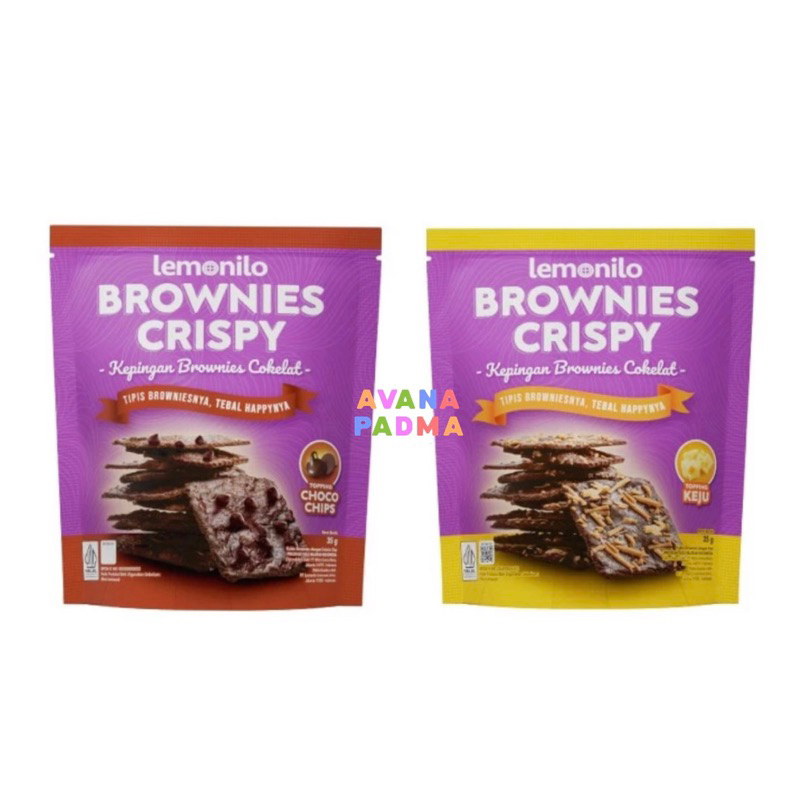 

Lemonilo Brownies Crispy (+-35g) (2 Varian Rasa)