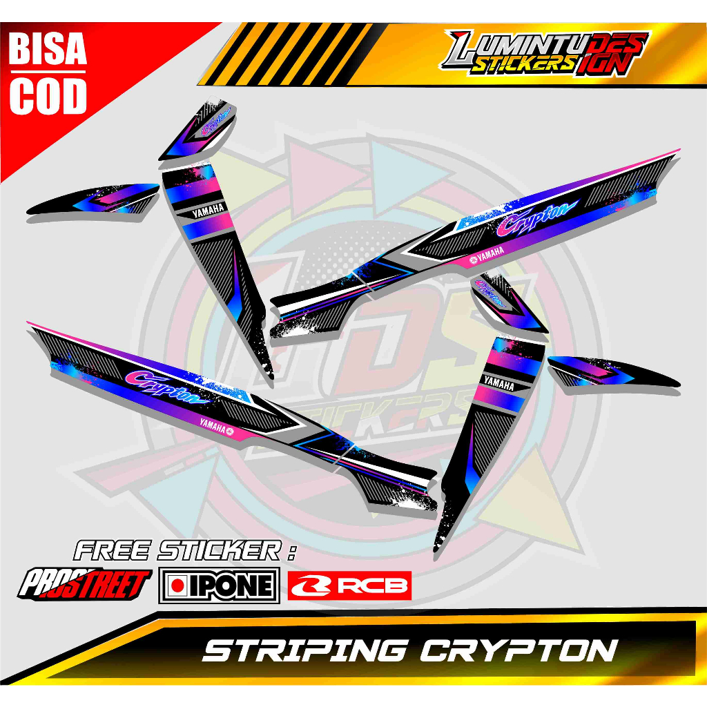STRIPING VARIASI YAMAHA CRYPTON / STICKER LIST MOTOR CRYPTON