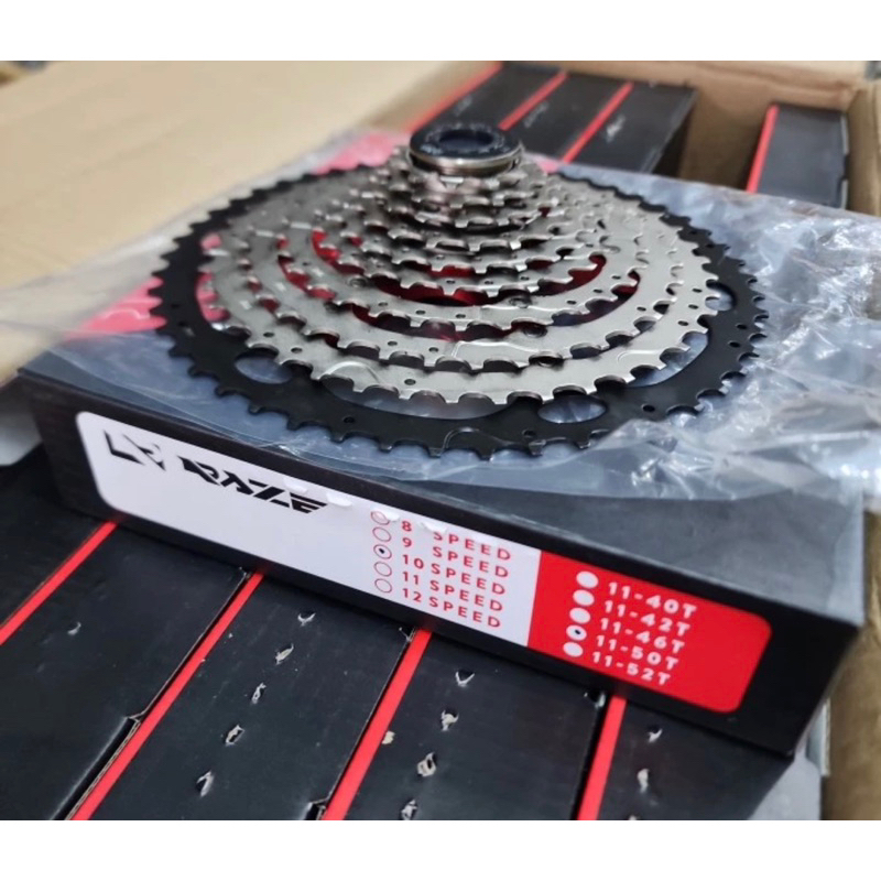 sprocket 10 speed  11 - 50t warna silver hitam merah spider