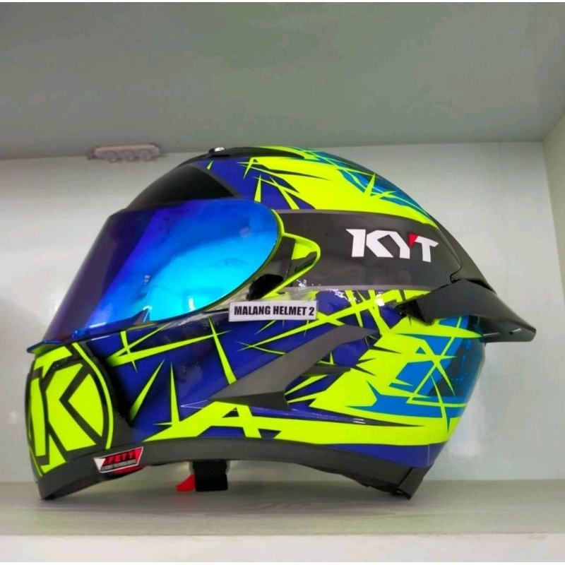 Helm KYT Falcon FR Spike Yellow Paket Ganteng (ongkir termurah 2 kg)