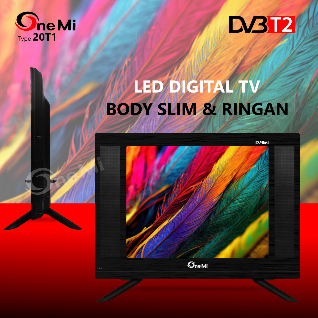 TV LED Monitor Murah OneMi TV 20 inch HD Ready Digital Televisi