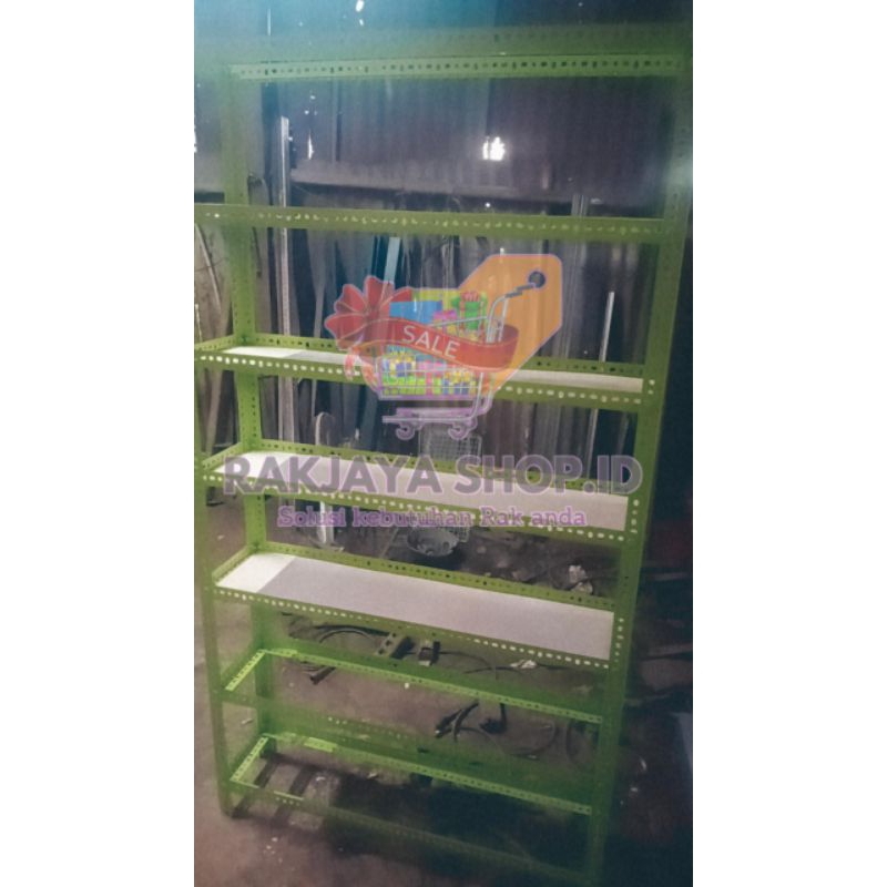 Rak Besi Siku Lubang Rak Susun 3/4/5/6/7 Tingkat /Rak Gudang Tatakan Triplek