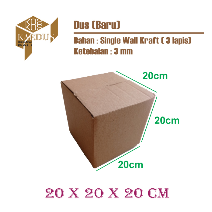 

Box / Kardus packing polos / Kotak / Dus 20x20x20 cm