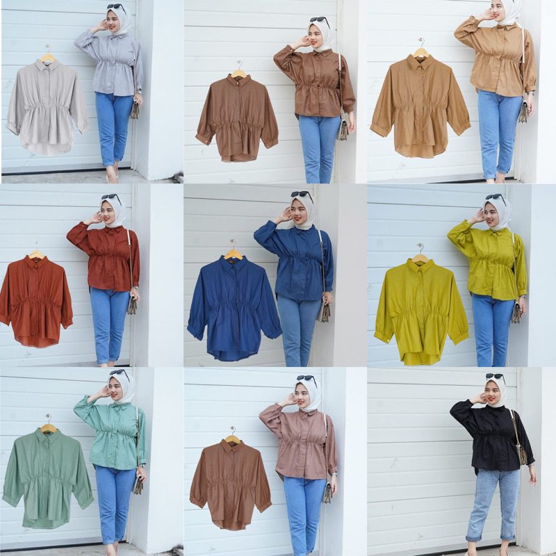 COD ORIGINAL ALYA LINEN KEMEJA WANITA GF