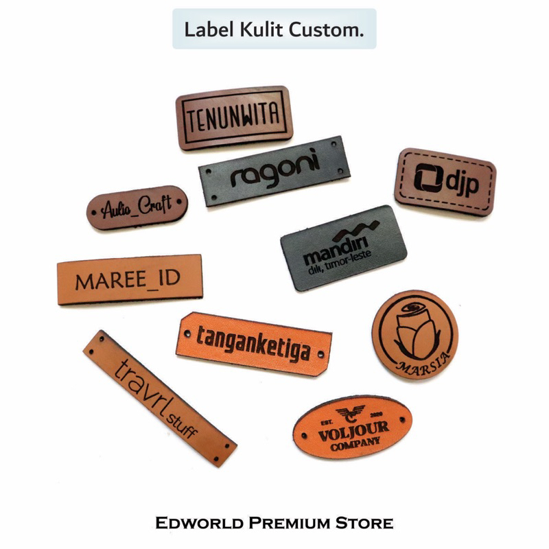 

Label Kulit Asli Custom Minimum Order 25pcs