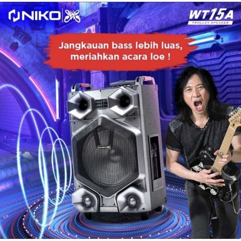 Speaker Aktif Portable Niko WT 15A Speaker Meeting 15 inch