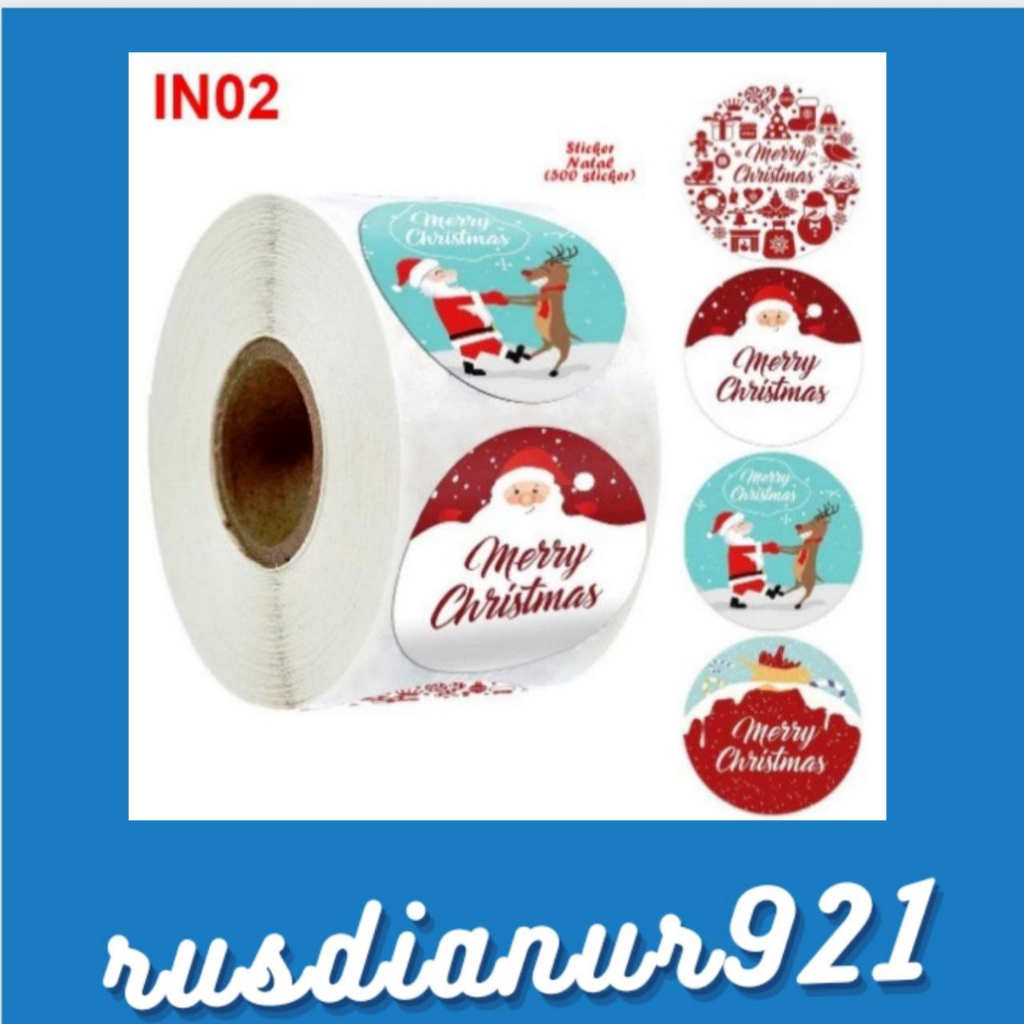 

sticker natal merry critsmas label kado hampers satuan