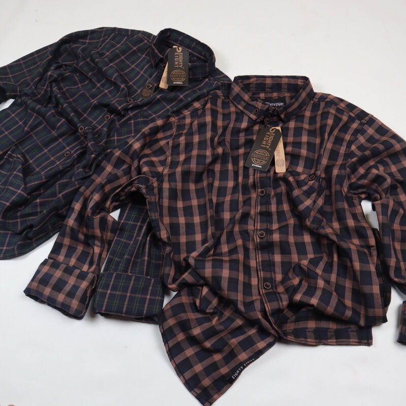 BISA COD KEMEJA FLANEL LENGAN PANJANG PREMIUM KEMEJA PRIA DAN WANITA DISTRO ERIGO UNIQLO