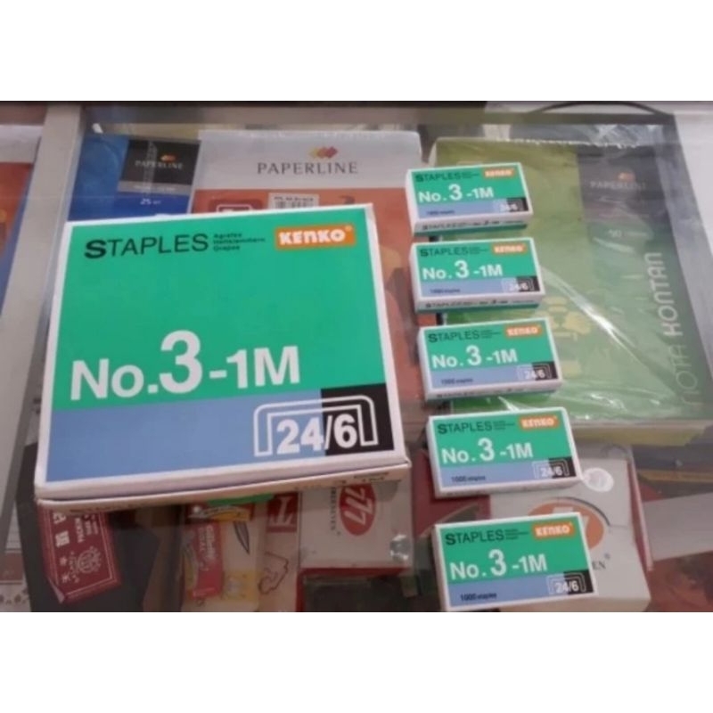 

Isi Staples No. 3-1M Sharp Point 24/6 Kenko