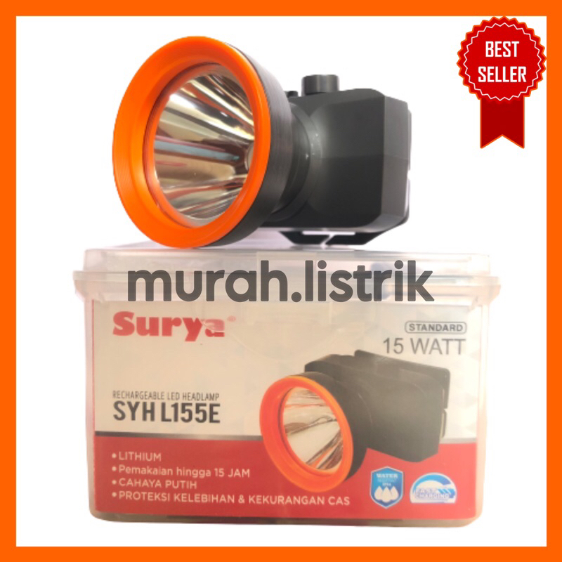 GROSIR Senter Kepala Murah Headlamp SURYA SYH L155E Terang Dan Tahan Air