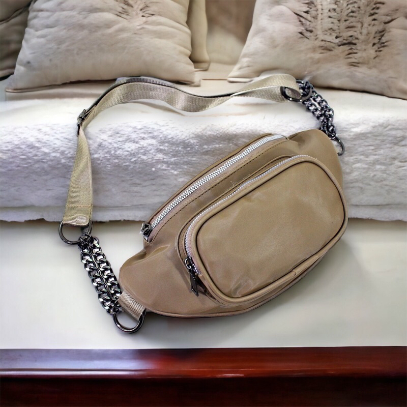 Waistbag Import Tas Pinggang Tas Dada Tas Punggung Wanita & Pria Bahan Parasut Tebal