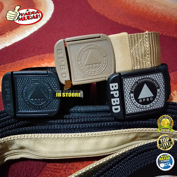 Sabuk BPBD / Ikat Pinggang Bpbd / Gesper bpbd Logo Timbul Warna