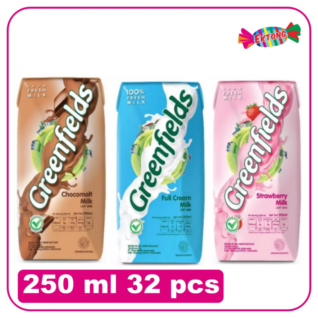 

GREENFIELDS UHT 250 ml 1 KARTON isi 32