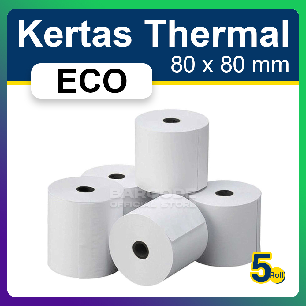 

1 Slop Kertas Thermal 80x80 / 80 x 80 mm Struk Kasir Termal 80x80mm