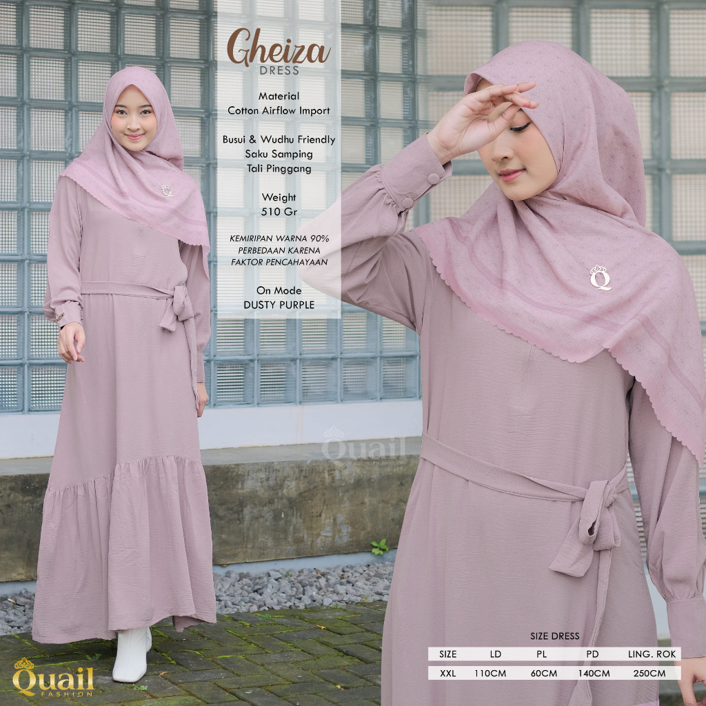 Quail Hijab - GHEIZA EXCLUSIVE DRESS ORI QUAIL
