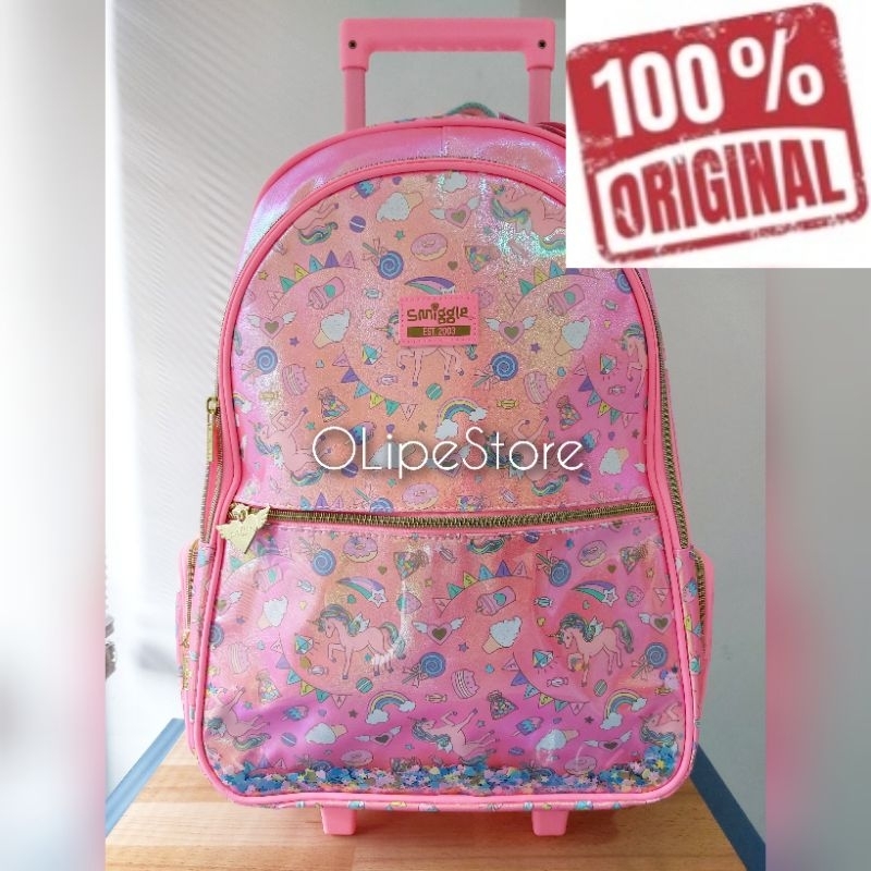 SMIGGLE - Fiesta Trolley Backpack Tas Troli Trolley Smiggle