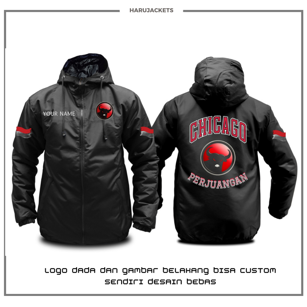 JAKET CHICAGO BULLS CHICAGO PERJUANGAN JAKET CUSTOM TERBARU