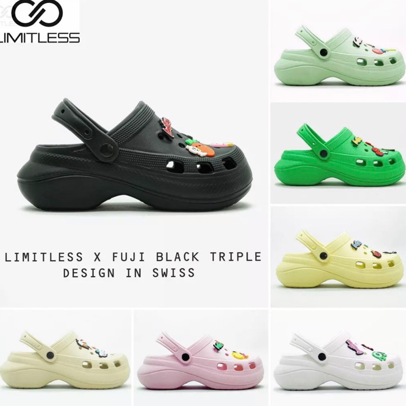 limitless sandal fuji wedges platform tebal