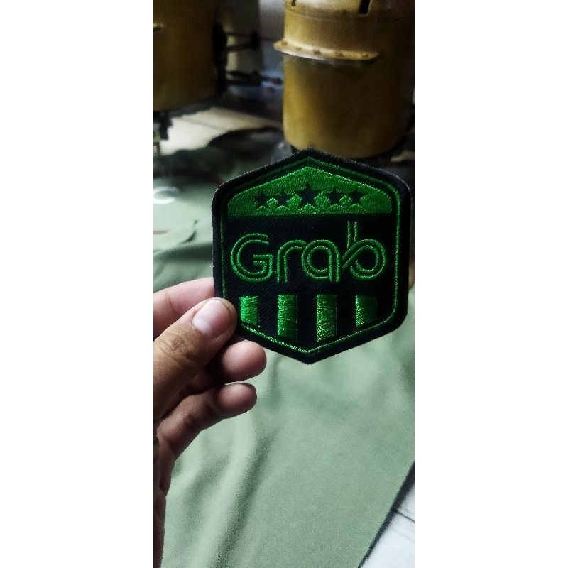Emblem Patch Bordir Grab