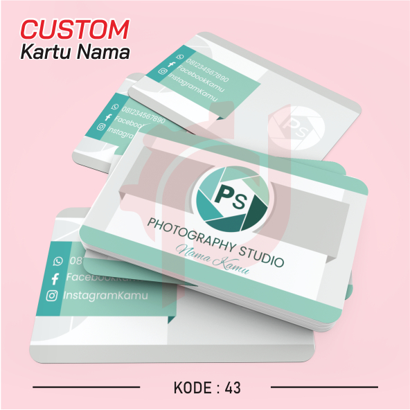 

(100PCS) KARTU NAMA CUSTOM DESAIN KUALITAS TERBAIK kode 43-48