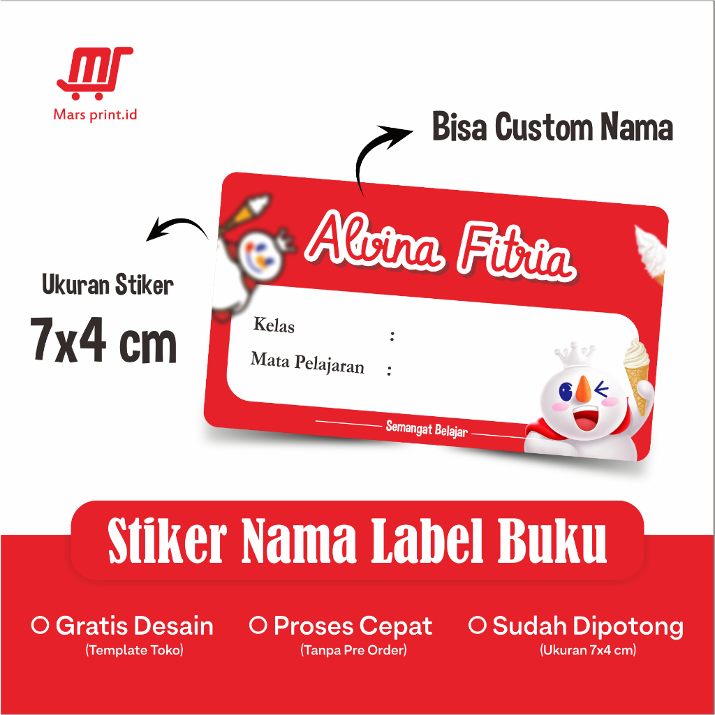 

Stiker Label Buku Pelajaran Anak Free Desain Ukuran 7x4 CM