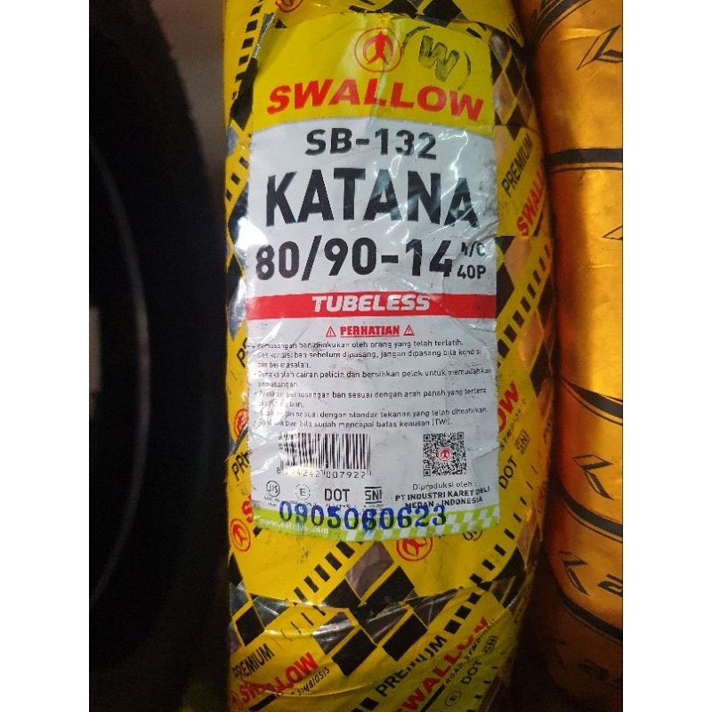 Ban Swallow 80/90-14 Tubeless Matic