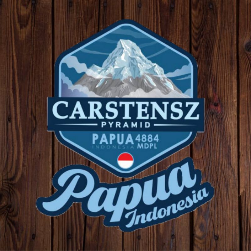 Stiker Pendaki Gunung / Stiker Gunung Cartenz / Stiker Gunung Jaya Wijaya /Stiker Eiger