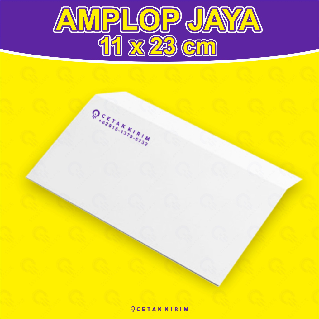 Cetak Amplop Jaya 1 warna / Cetak Amplop / Amplop Perusahaan / Amplop Toko / Amplop Custom