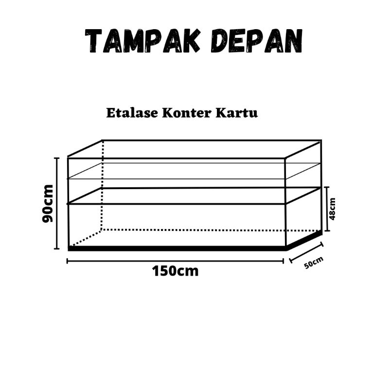 Rak Etalase Konter by Request
