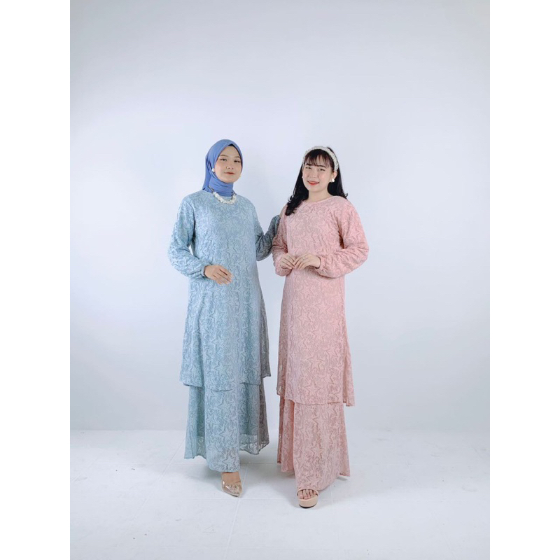 BAJU GAMIS MALAY BROKAT KOREA - MALAYSIA FASHION