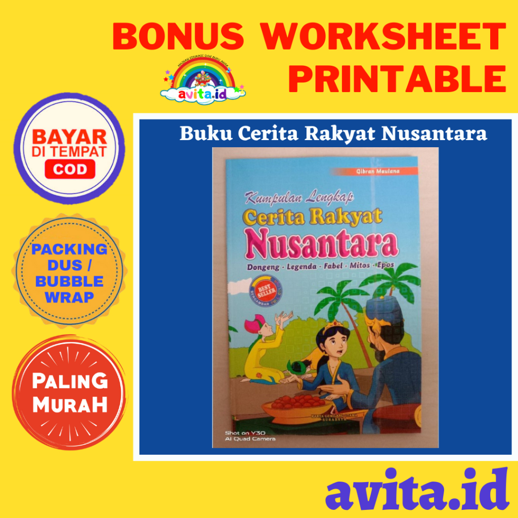 

avita.id TERMURAH Buku Cerita Anak/ Cerita Rakyat Nusantara Full Colour