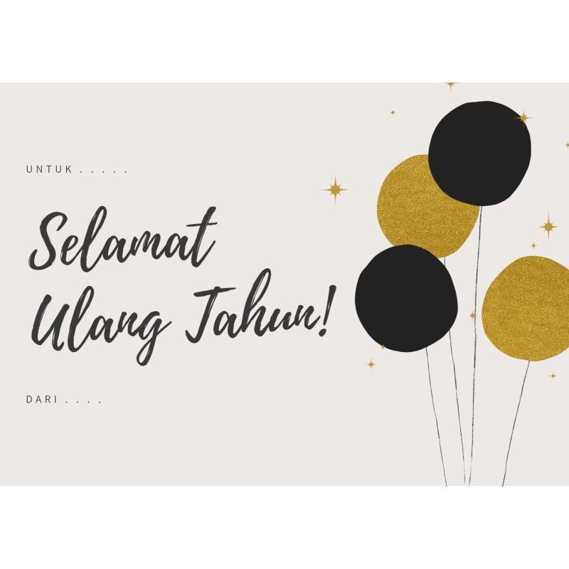 birthday card | kartu ucapan selamat ulang tahun | greeting card | gift card