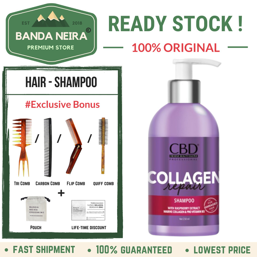 CBD Professional Collagen Repair Shampoo / Sampo Rambut Rusak
