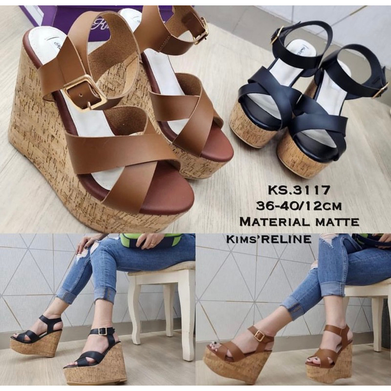 wedges fashion wanita 12cm / wedges terbaru 12cm