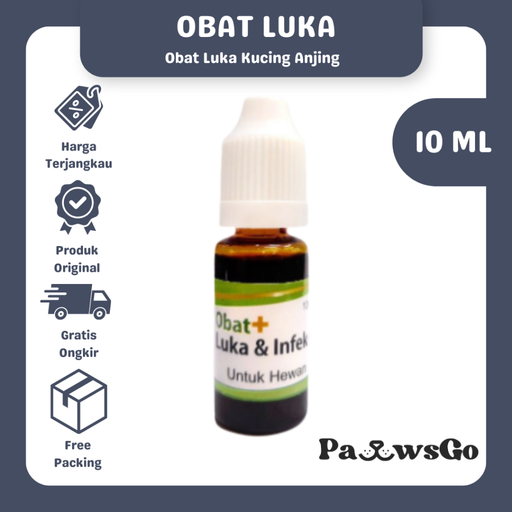 Obat Luka Tetes Hewan 10ml - Obat Luka Luar Kucing - Obat Luka Luar Anjing - BTM