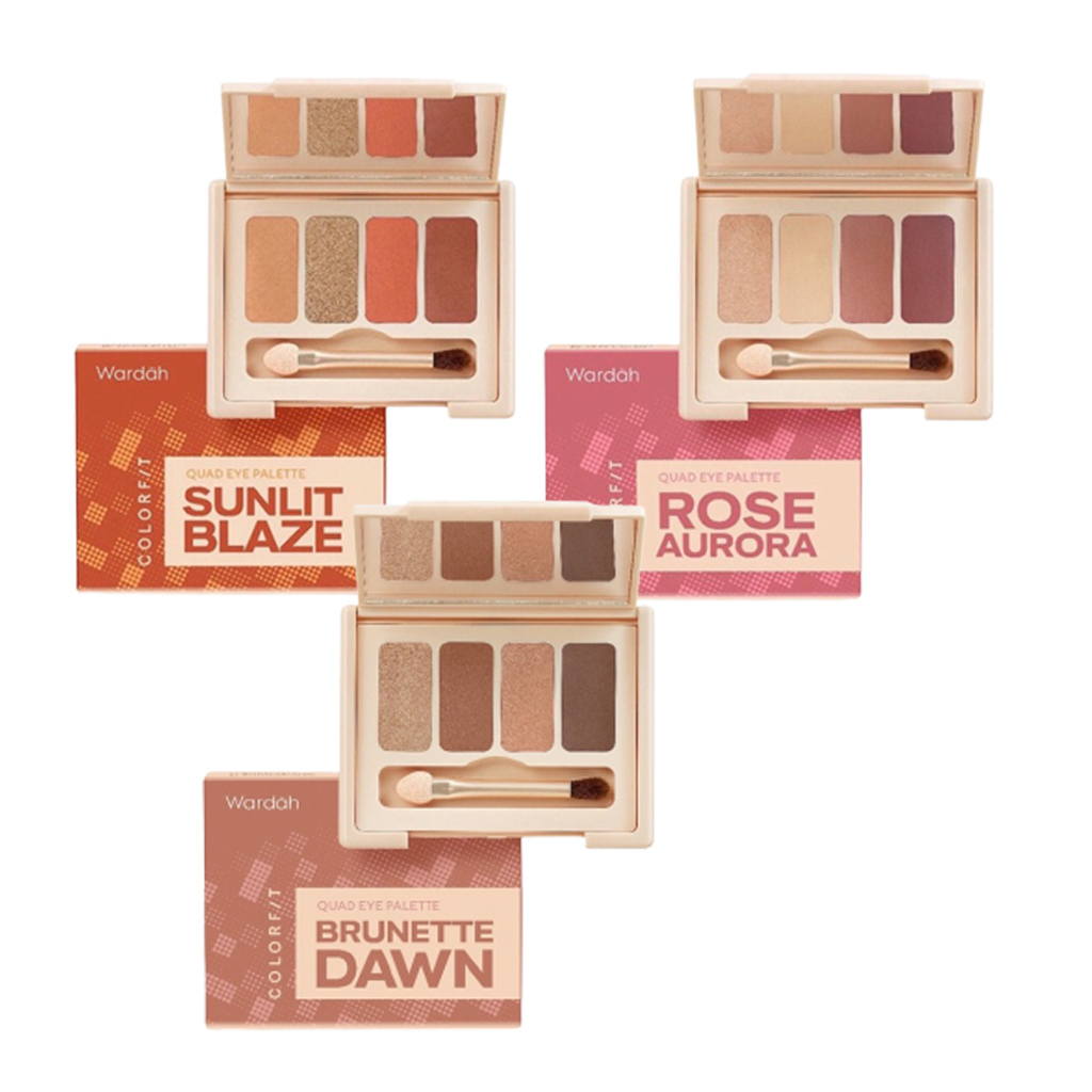 Wardah Colorfit Quad Eye Pallete | Eyeshadow Palet/Palette/4 in 1/Eye Shadow Wardah