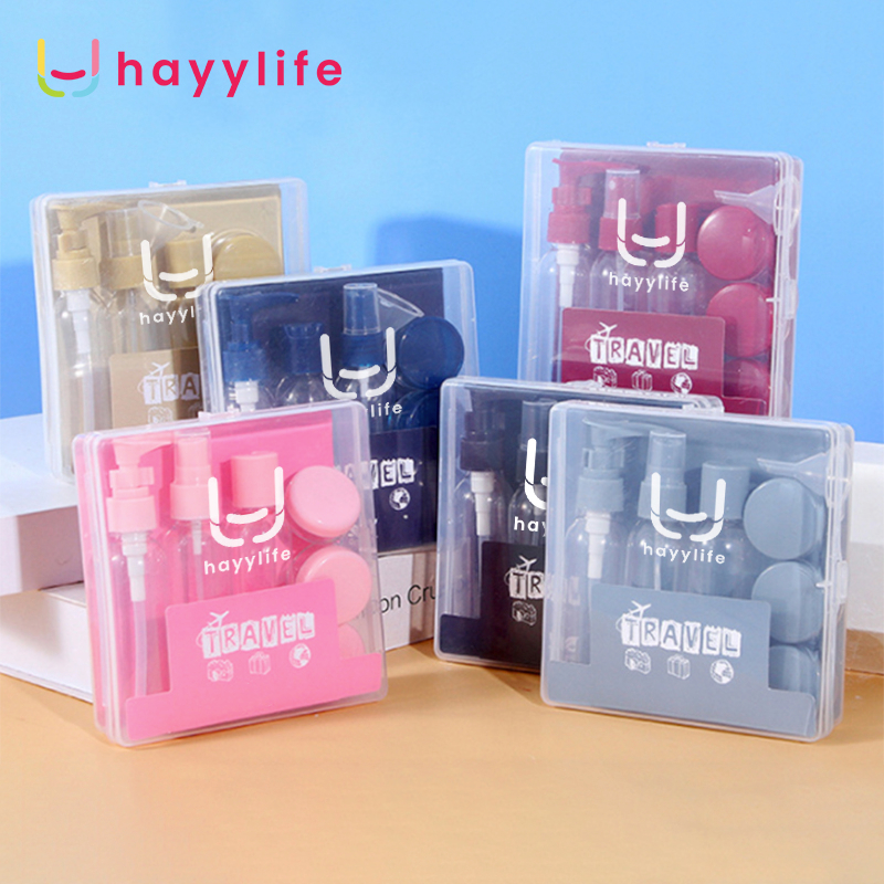 SOOKA 7 in 1 Botol Travel Set - bahan PET travel toiletries kit botol sabun kosmetik HL-AEA515