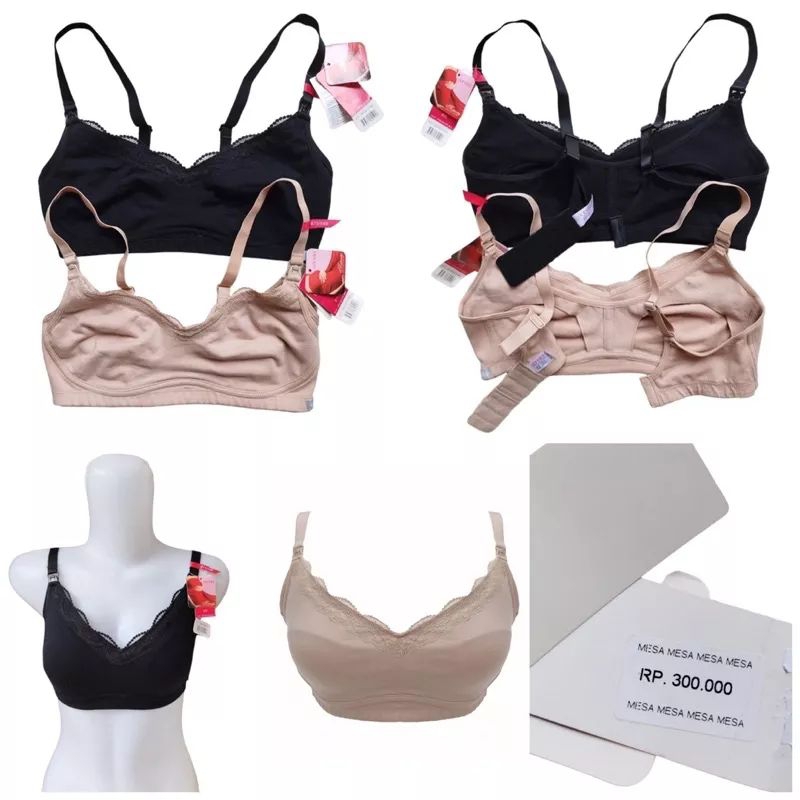 Sorella Bra Menyusui 36B Hitam Katun Ori Authentic FULL LABEL Cocok Untuk Kado Gift