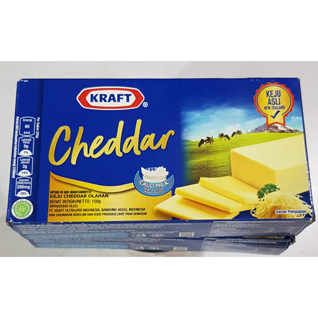 

Keju Kraft Cheedar Kemasan 150gram