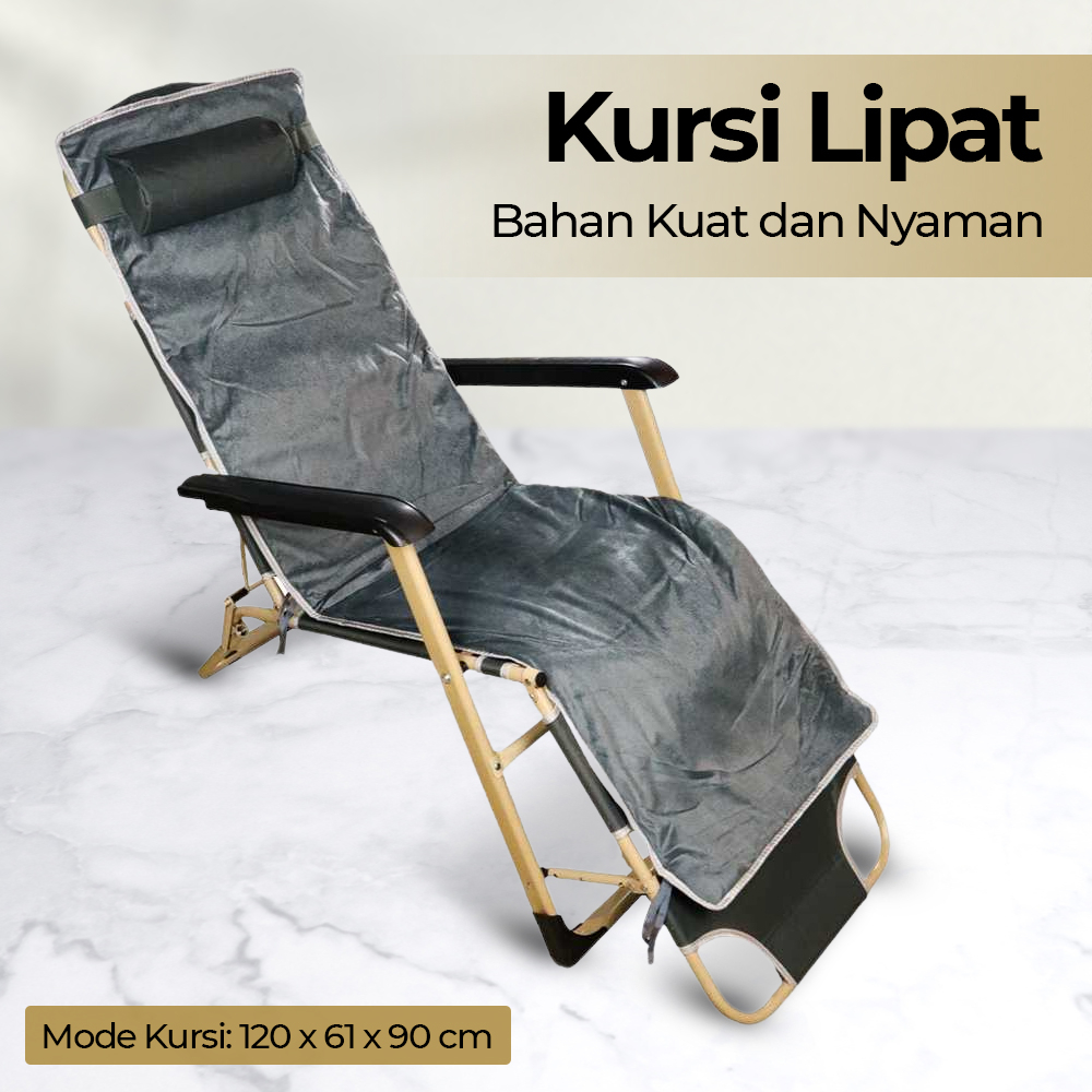 Kursi Lipat Folding Recliner Lounge Chair