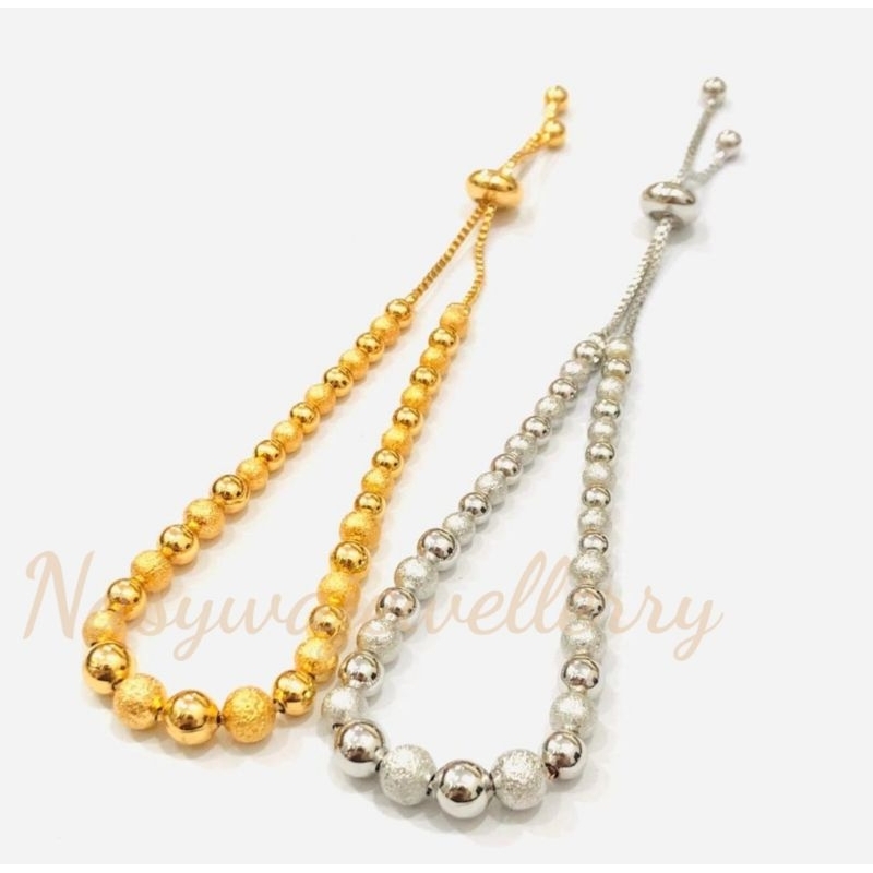 Gelang serut bola xuping  berlapis emas