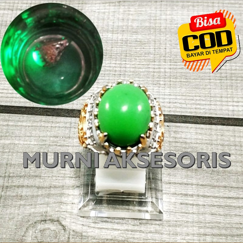 Free Bublewrap. Cincin Viral, Hijau Jambrud Menyala Ring Titanium Bisa Menyala Didalam Air. Batu Aki