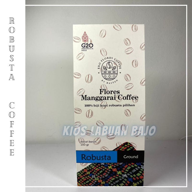 

Kopi Bubuk Robusta Exo Flores 200gr Oleh oleh Labuan Bajo Flores NTT