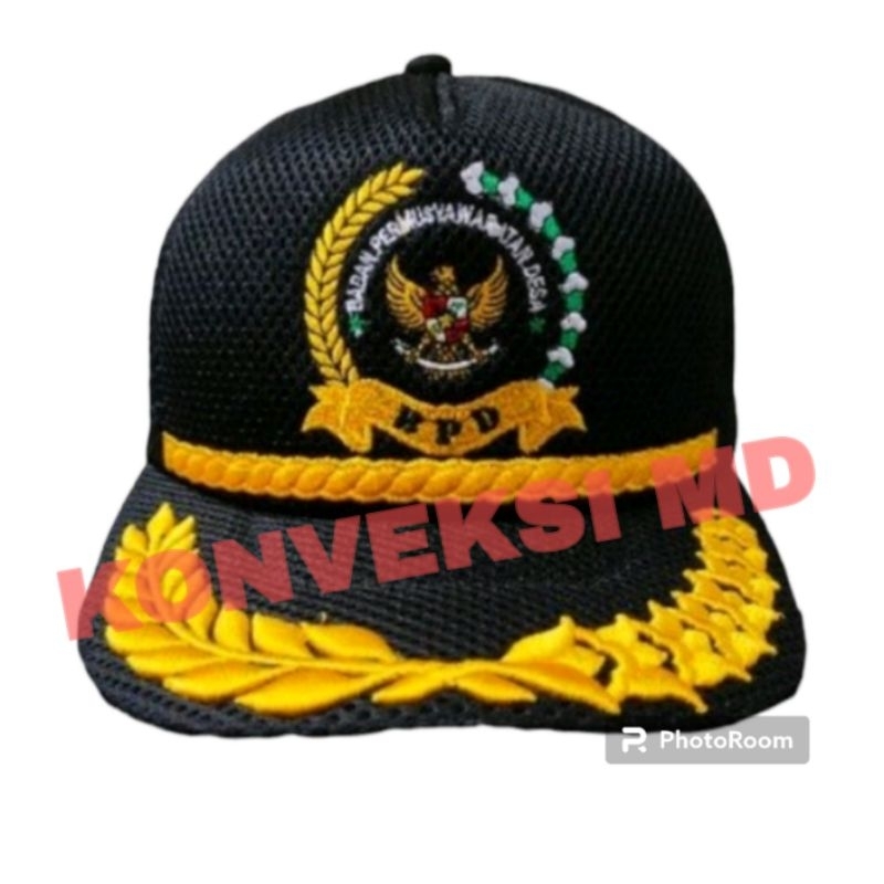 Topi badan permusyawaratan desa full bordir/Topi BPD badan PERMUSYAWARATAN DESA full bordir/topi BPD