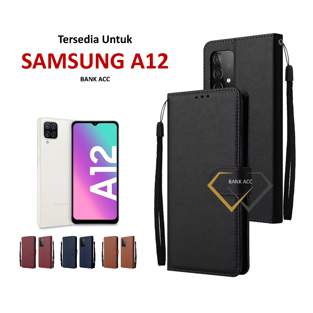 Case SAMSUNG A12 | A13 | A14 | A15 Casing Flip Dompet Kesing HP Kulit Premium