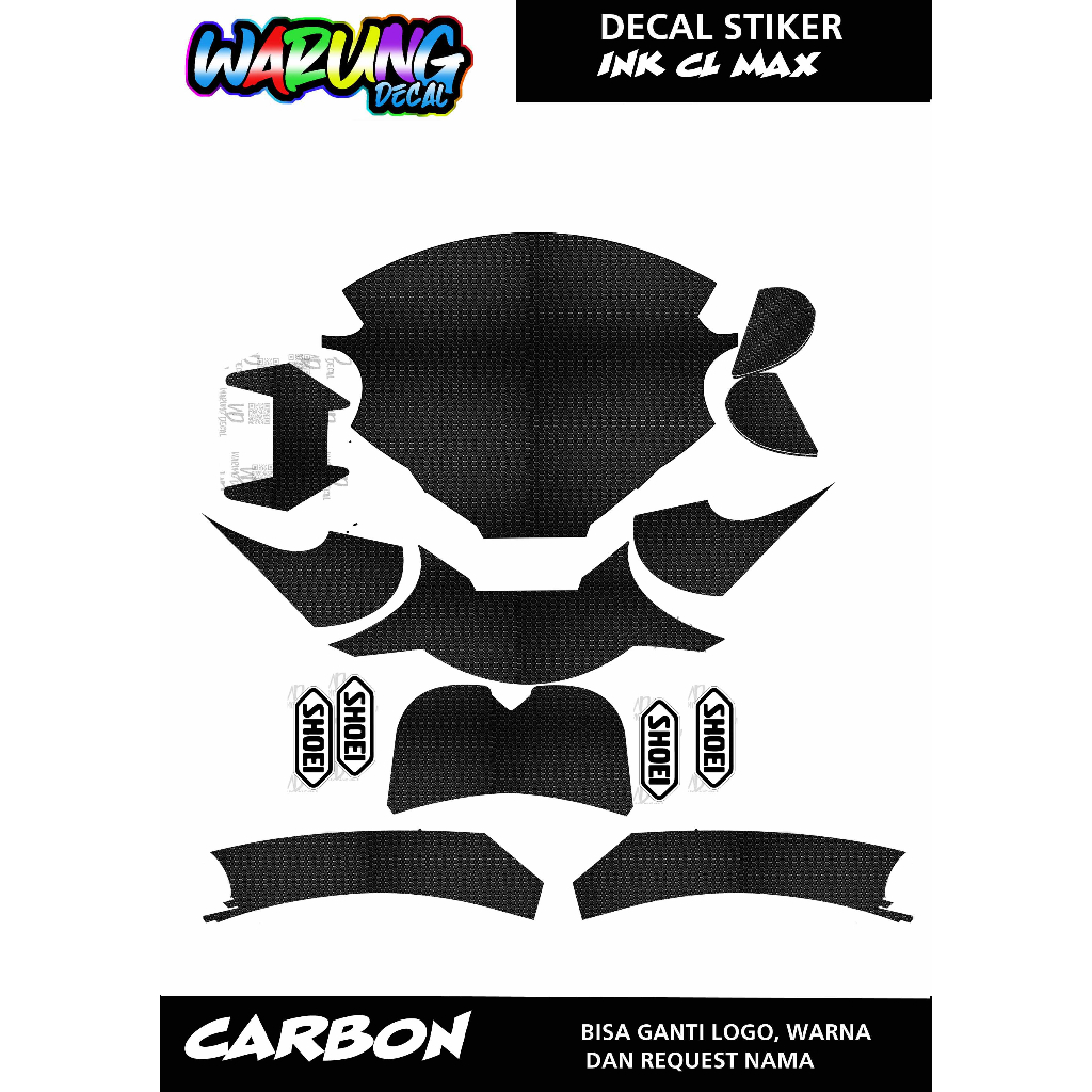 Decal Stiker Ink CL max Carbon