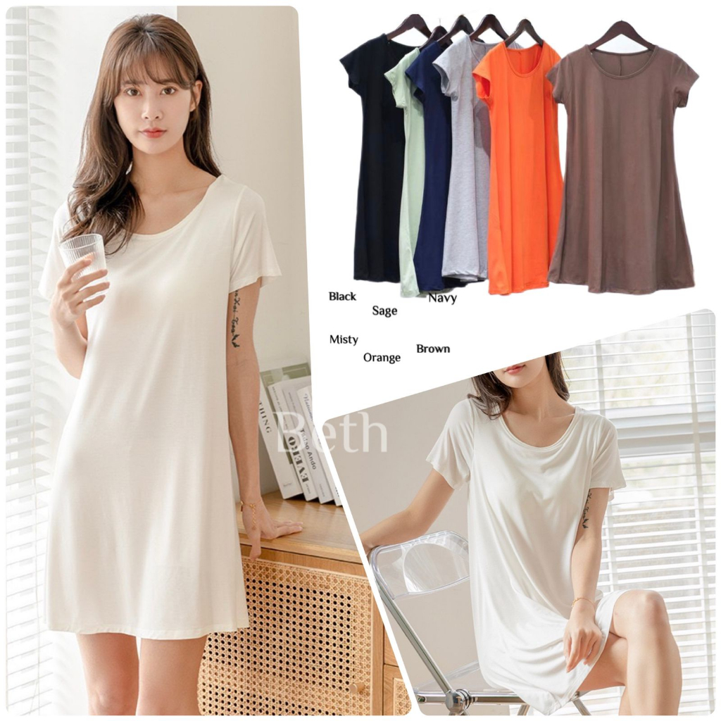 Elizabethgrosir1 Swing Dress Bahan Spandek Rayon Grosir 42 Pakaian Hamil Bumil Babydoll Mini Dress A