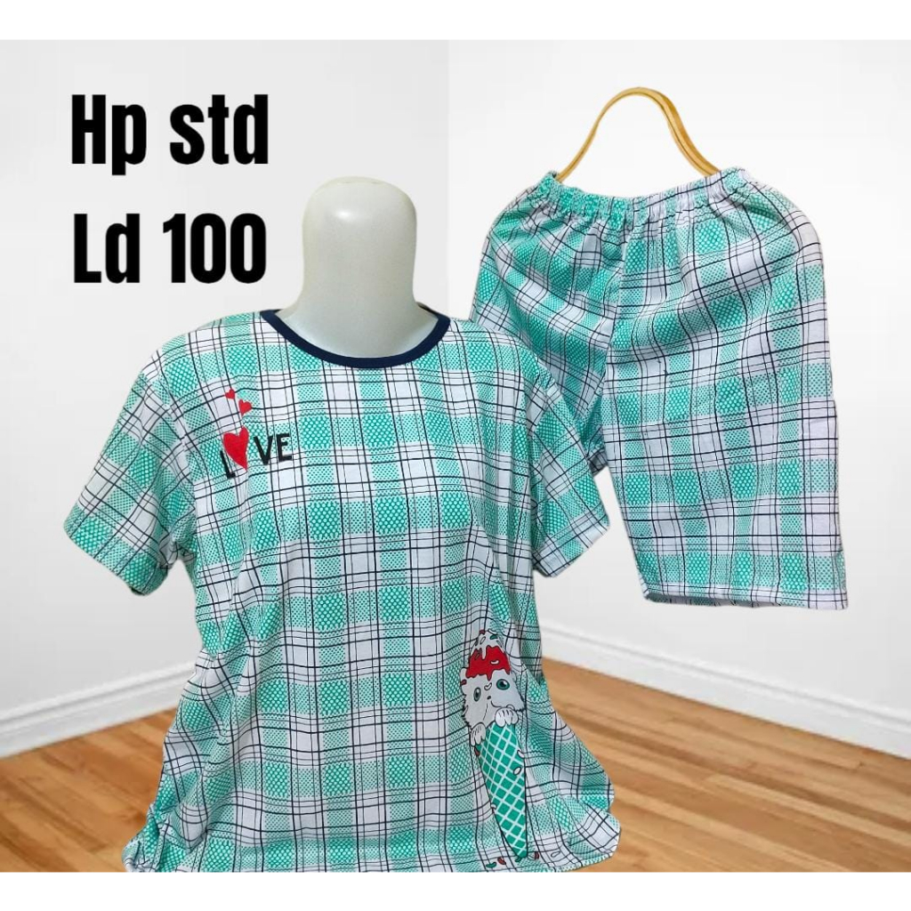 Babydoll Setelan Celana Pendek Hotpant Santai Bahan KAOS Baju Tidur Adem/BAJU TIDUR WANITA DEWASA