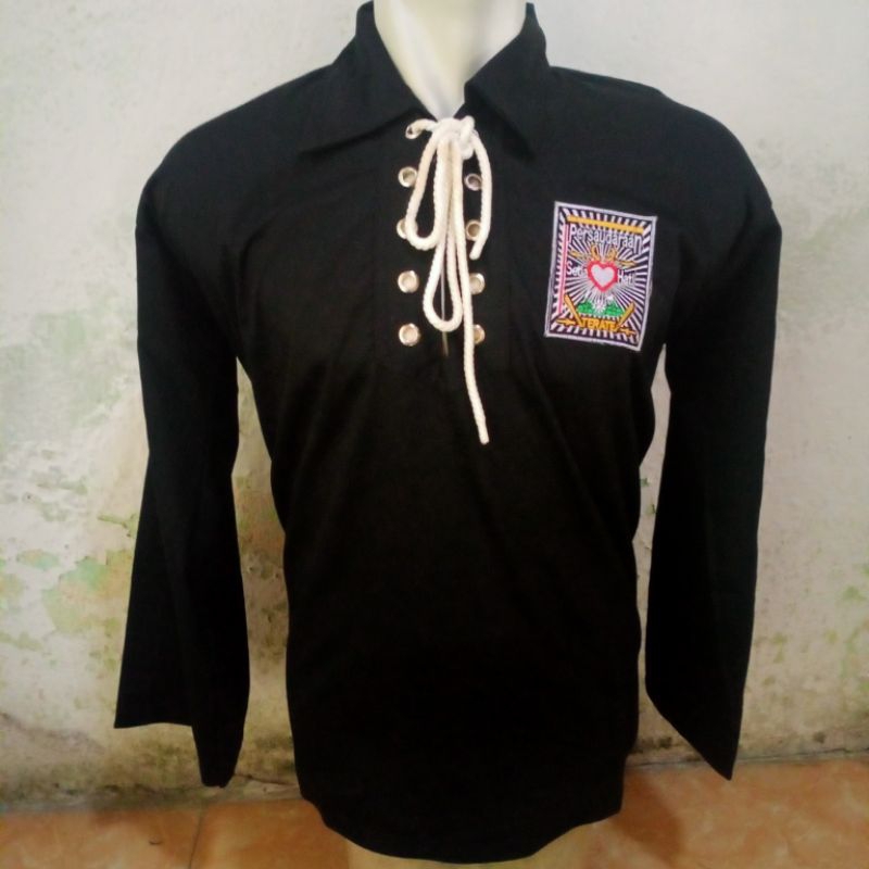 BAJU SAKRAL Seragam SISWA PSHT lengan panjang kerah tali-kancing/baju SAKRAL siswa PSHT