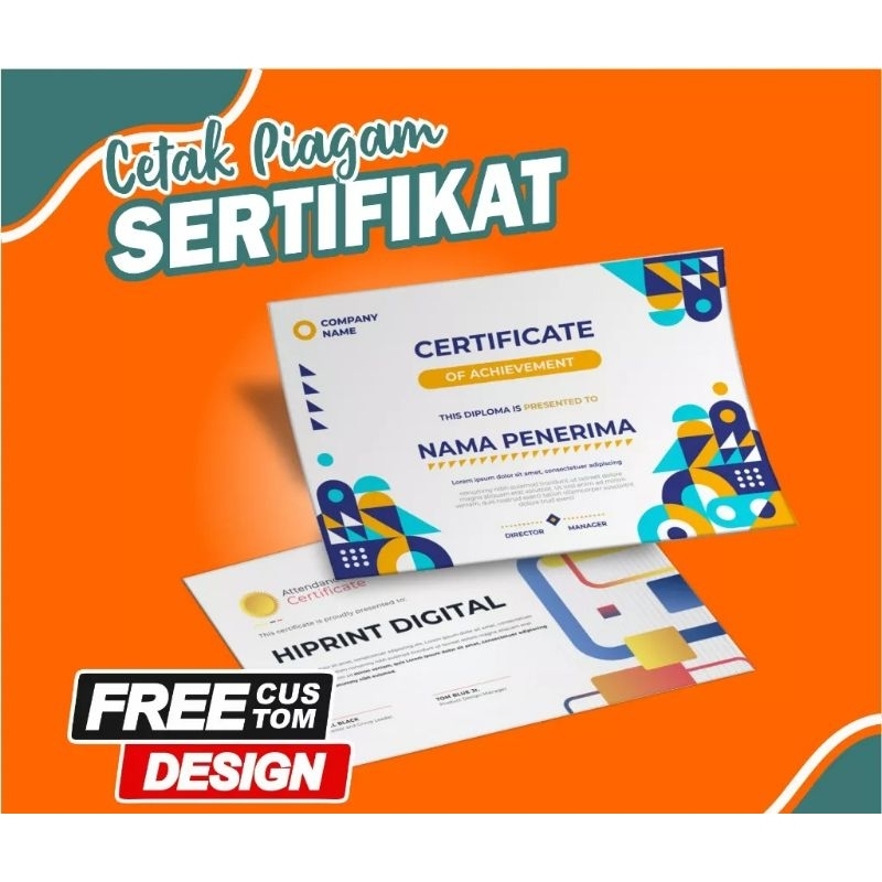

sertifikat custom (free design cetak 2 sisi)